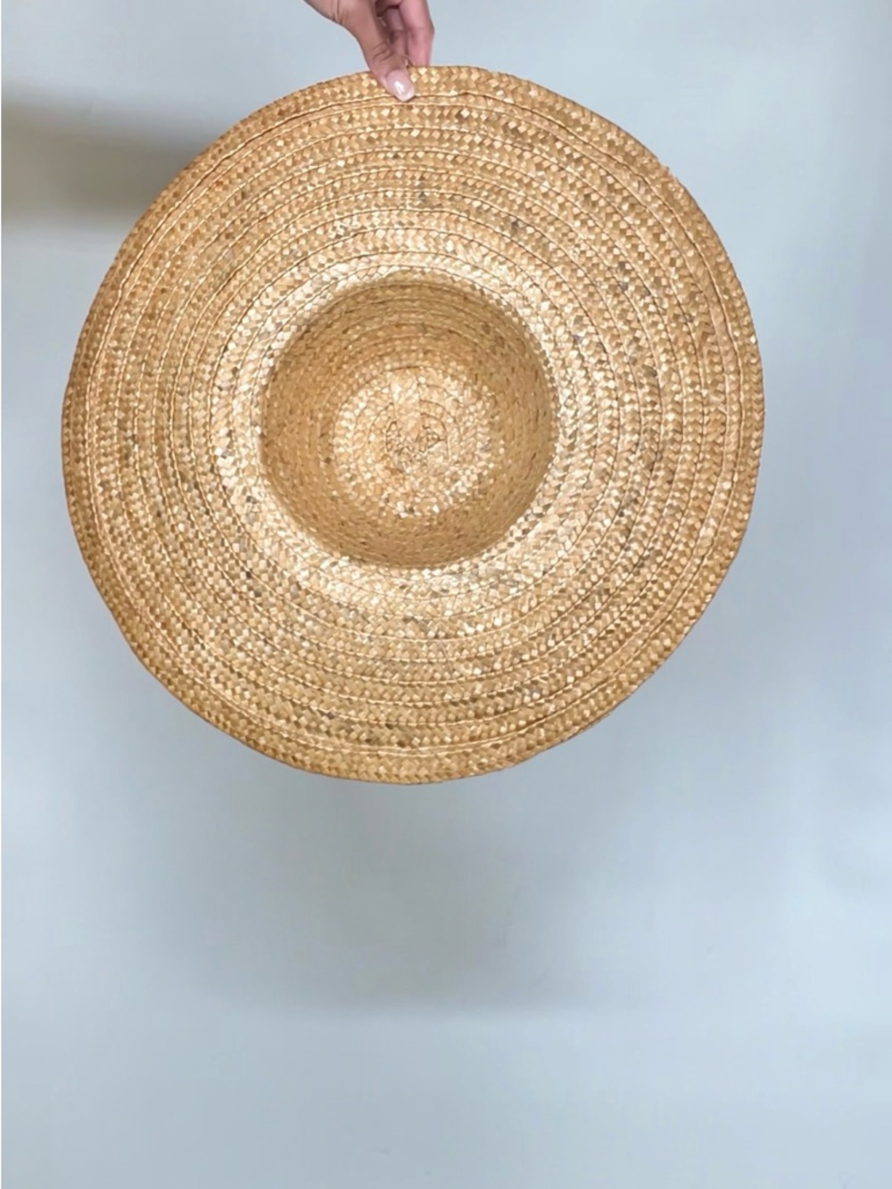 Wide Brim Straw Sun Hat - Natural Straw - Picture 4 of 8